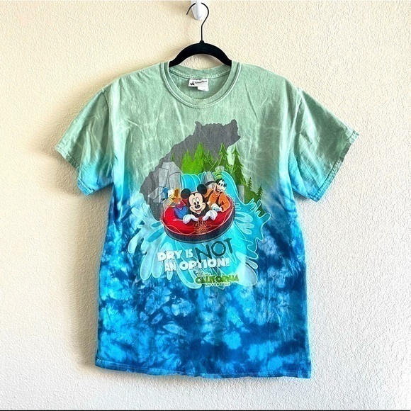 Vintage Rare Disneyland DCA Grizzly Bear Run 2000's Tie Dye T-Shirt Medium
